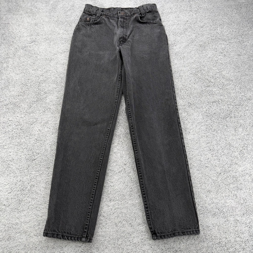 Levis 550 Student Jeans Mens 26x28 Black Denim Straight 5 Pocket USA Vintage 90s